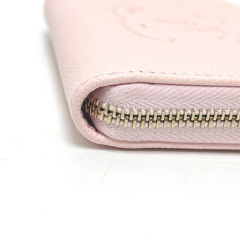 Chanel Long Wallet Coco Mark Ap4658 Caviar Skin Pink
