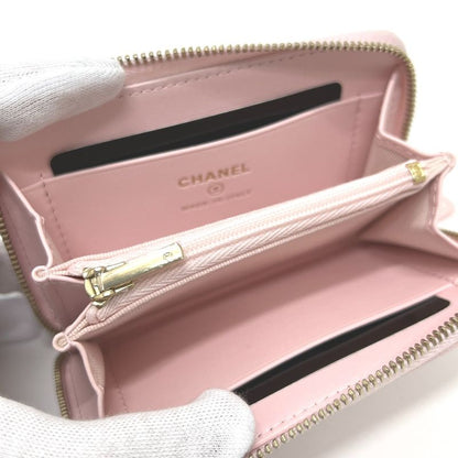 Chanel Long Wallet Coco Mark Ap4658 Caviar Skin Pink