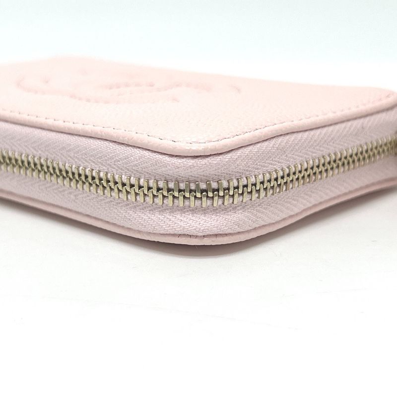 Chanel Long Wallet Coco Mark Ap4658 Caviar Skin Pink
