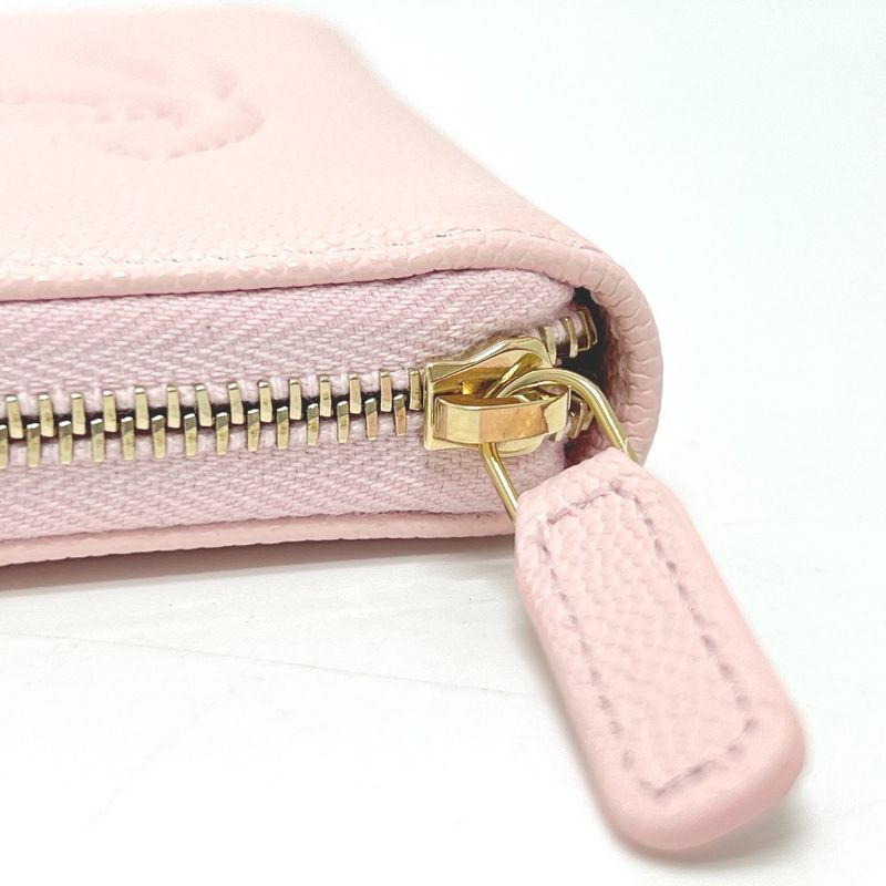 Chanel Long Wallet Coco Mark Ap4658 Caviar Skin Pink