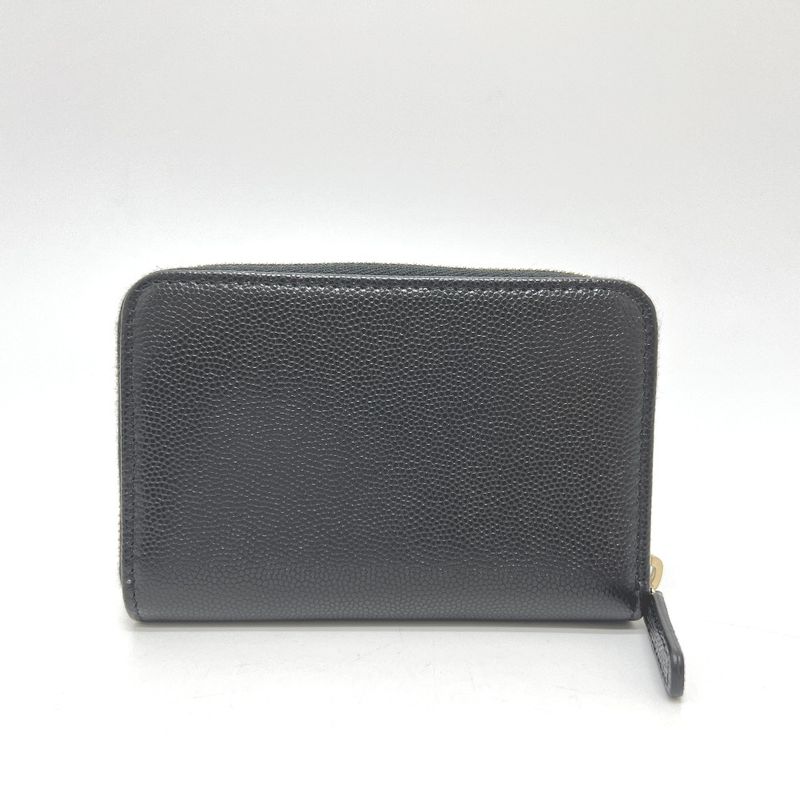 Chanel Long Wallet Coco Mark Ap4658 Caviar Skin Black