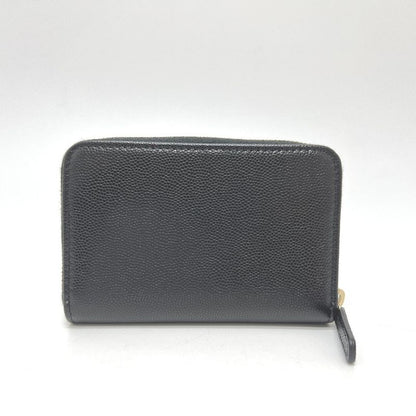 Chanel Long Wallet Coco Mark Ap4658 Caviar Skin Black