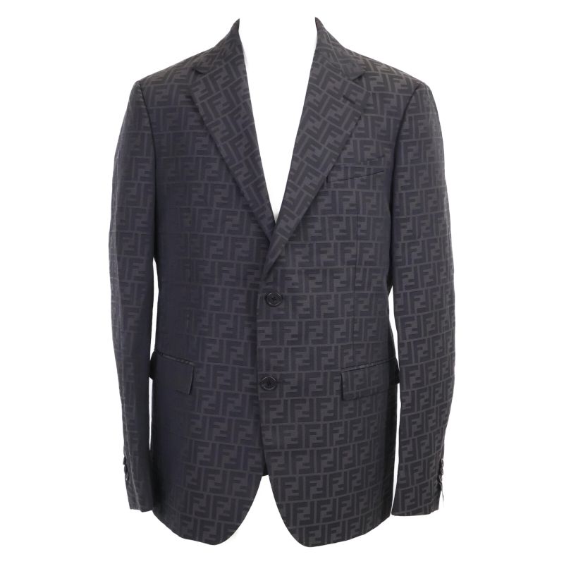 Fendi /official Fj0498 FF Logo Zucca Pattern 2B Tailored 54