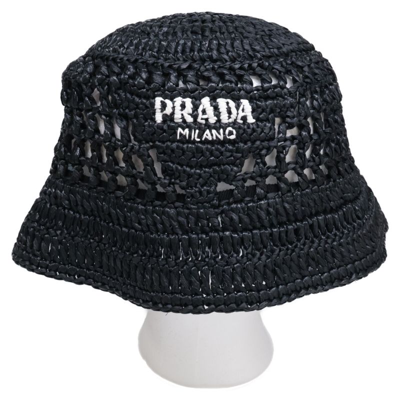 Prada 1hc137 2A2T Woven Fabric Bucket Hat M