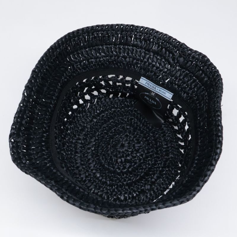 Prada 1hc137 2A2T Woven Fabric Bucket Hat M