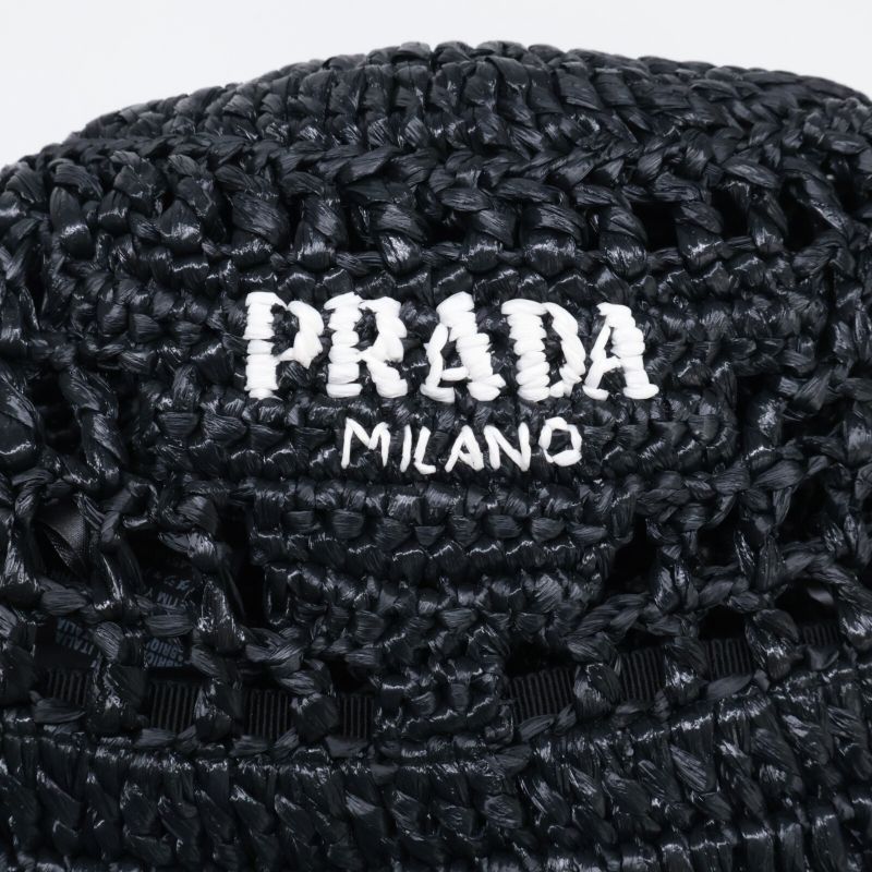 Prada 1hc137 2A2T Woven Fabric Bucket Hat M