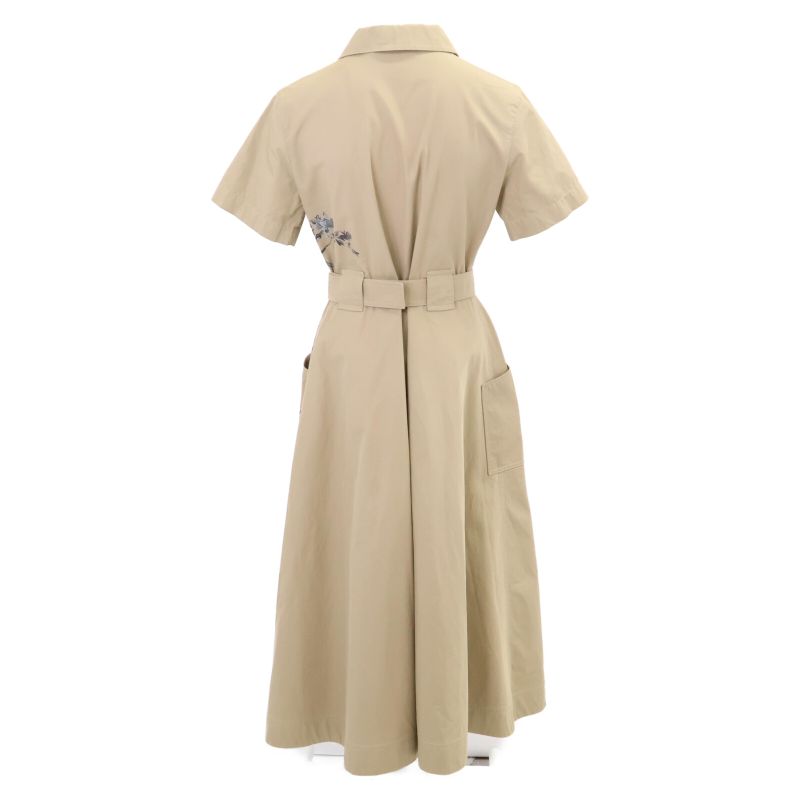 Christian DIOR257r46a3419 Cotton Midi Shirtdress W/belt