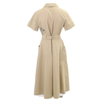 Christian DIOR257r46a3419 Cotton Midi Shirtdress W/belt