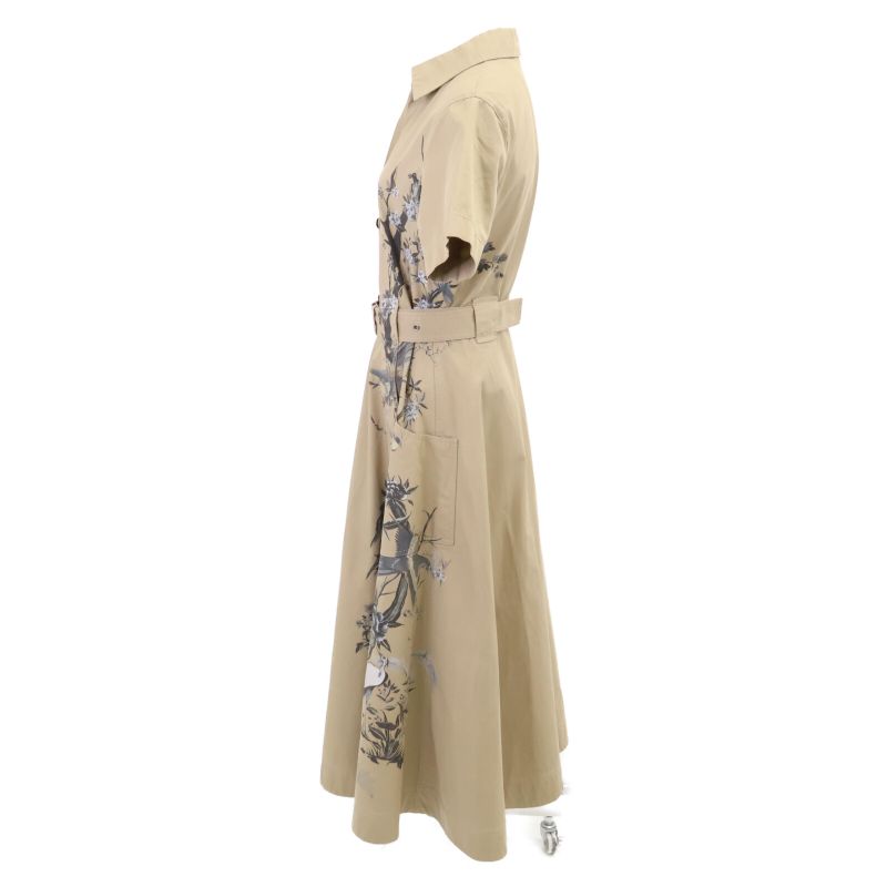 Christian DIOR257r46a3419 Cotton Midi Shirtdress W/belt