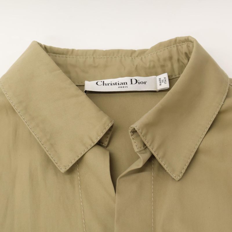 Christian DIOR257r46a3419 Cotton Midi Shirtdress W/belt