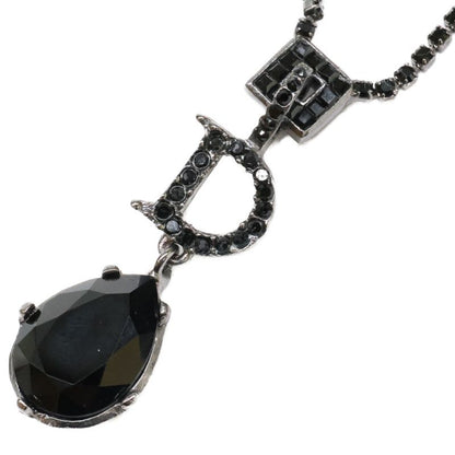 Christian DIOR D Motif Teardrop Top With Rhinestone Chain