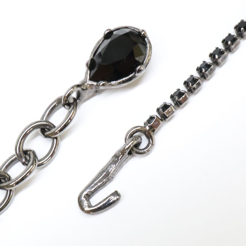 Christian DIOR D Motif Teardrop Top With Rhinestone Chain