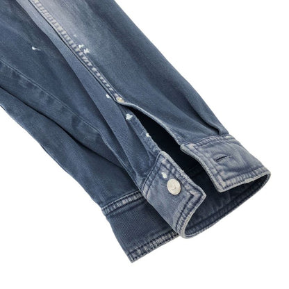 Dior 19aw Raymond Pettibon Raymond Pettibon Mona Lisa Embroidery Denim Shirt