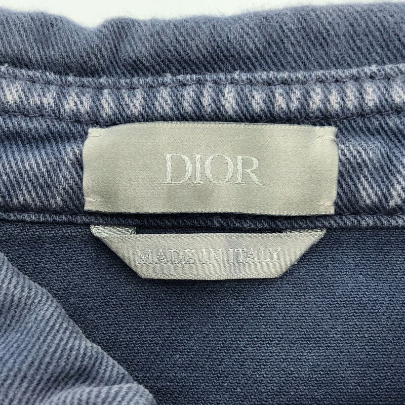 Dior 19aw Raymond Pettibon Raymond Pettibon Mona Lisa Embroidery Denim Shirt