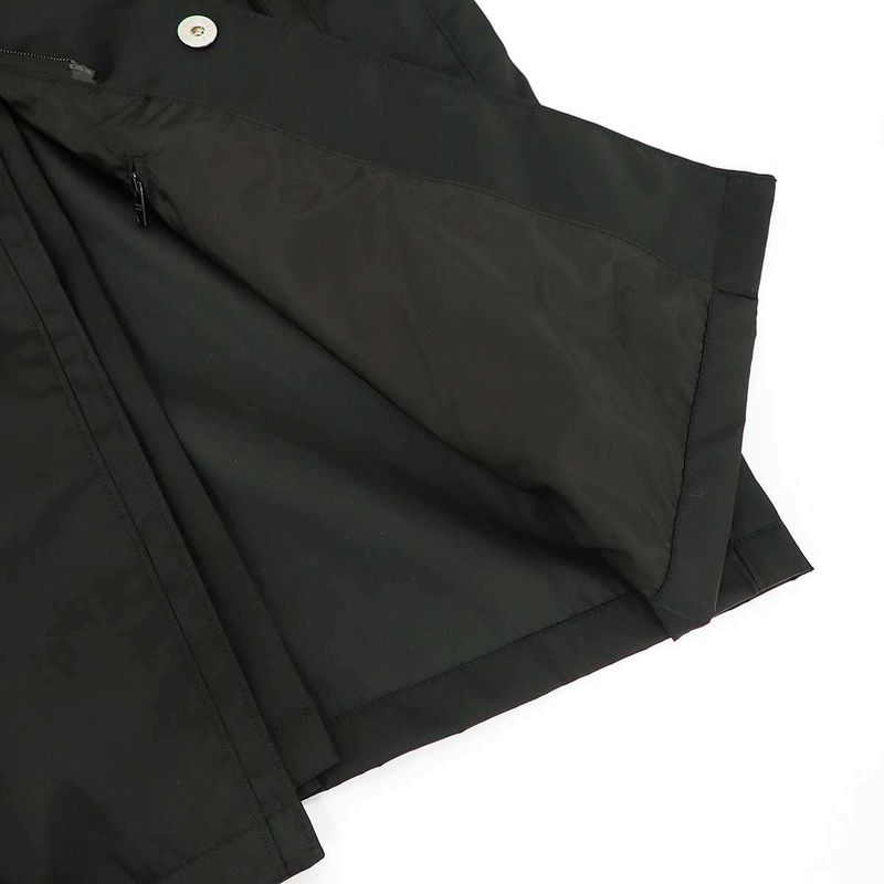 Prada Re-Nylon Logo Plate Nylon Coat Sgb008 Black 46
