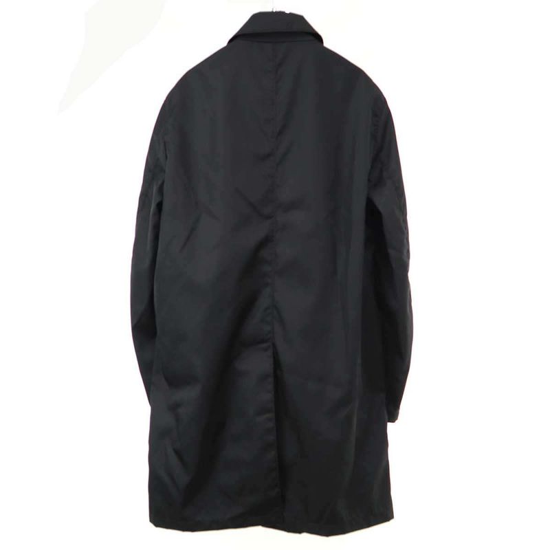 Prada Re-Nylon Logo Plate Nylon Coat Sgb008 Black 46