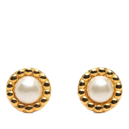 Chanel Gold Plated Faux Pearl Women's Chanel