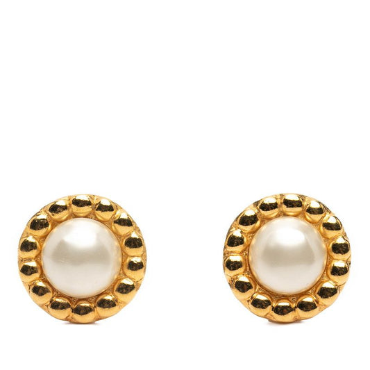 Chanel Gold Plated Faux Pearl Women's Chanel