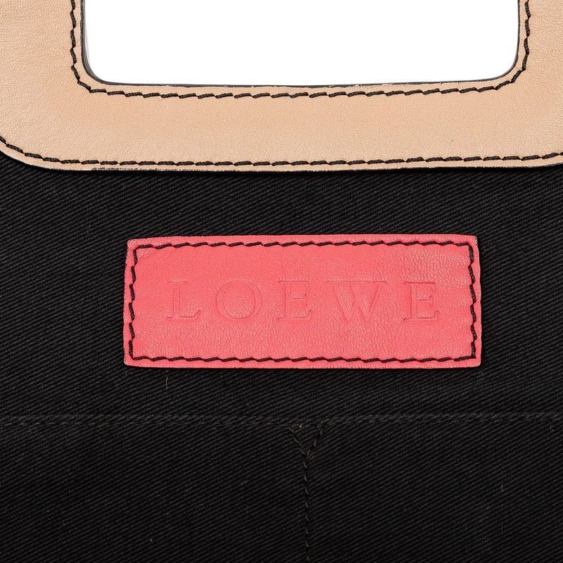 Loewe Anagram Handbag Shoulder Bag 2WAY White Multicolor PVC Leather Women Loewe