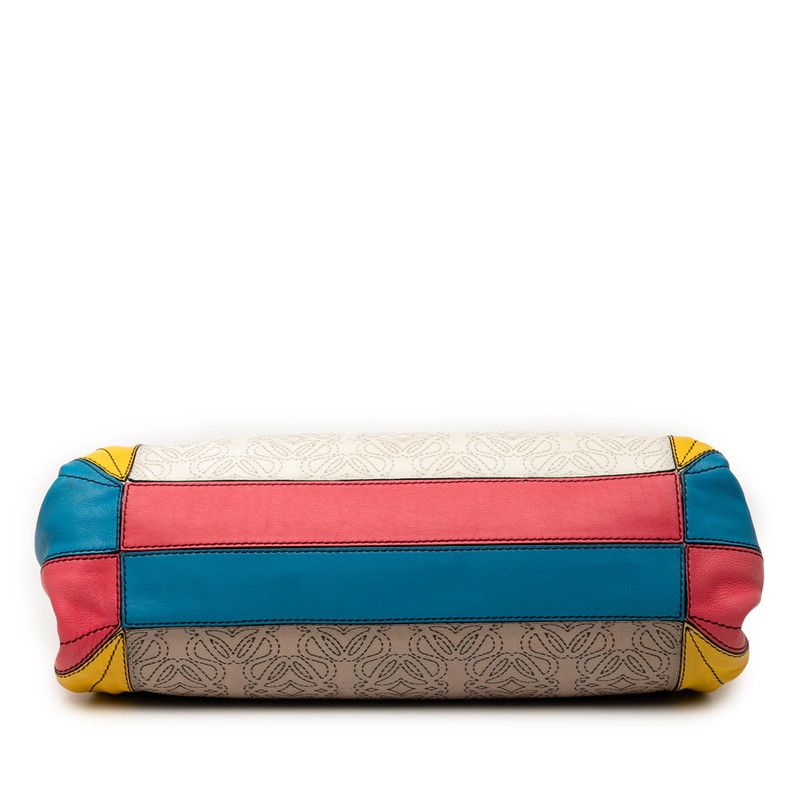 Loewe Anagram Handbag Shoulder Bag 2WAY White Multicolor PVC Leather Women Loewe