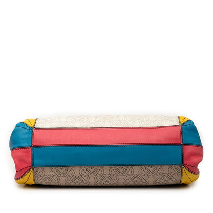 Loewe Anagram Handbag Shoulder Bag 2WAY White Multicolor PVC Leather Women Loewe