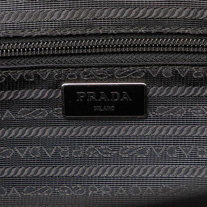 Prada Triangle Logo Plate Crossbody Shoulder Bag Va0994 Khaki Black Nylon Women