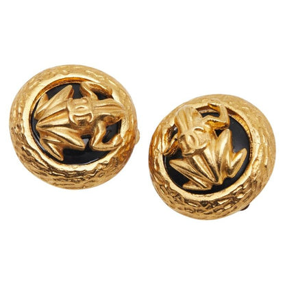 Chanel Vintage Frog Coco Mark Gold Plated Ladies Chanel