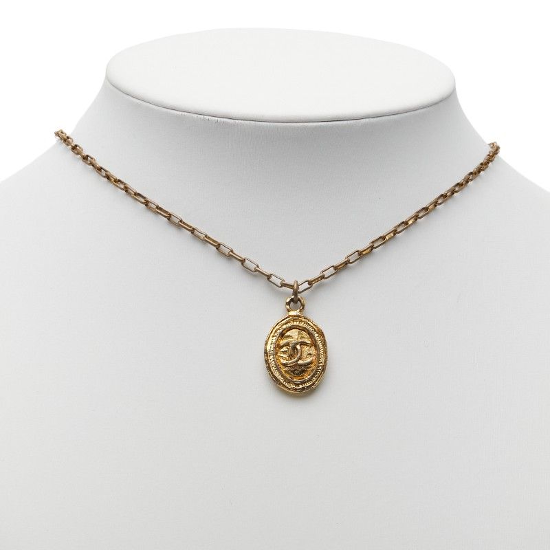 Chanel Vintage Coco Mark Gold Plated Ladies Chanel