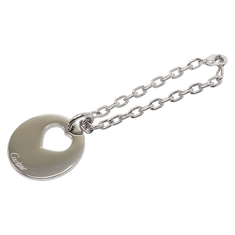 Cartier Logo Heart Motif Silver Metal Ladies Cartier