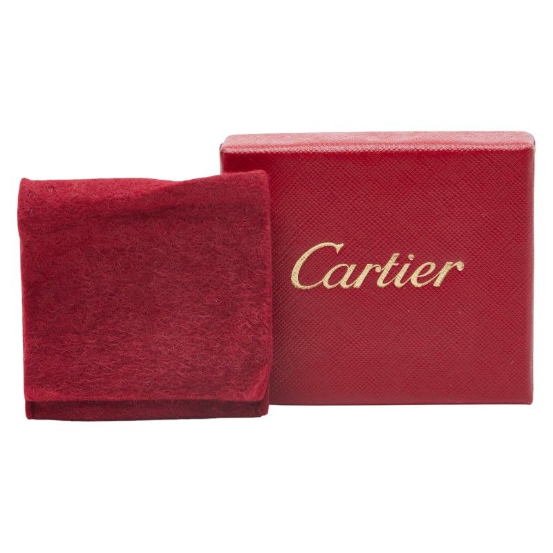 Cartier Logo Heart Motif Silver Metal Ladies Cartier