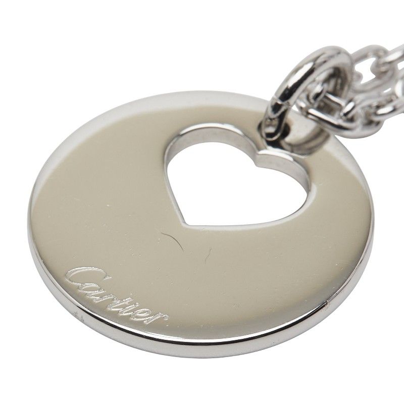 Cartier Logo Heart Motif Silver Metal Ladies Cartier
