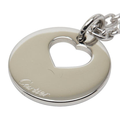 Cartier Logo Heart Motif Silver Metal Ladies Cartier