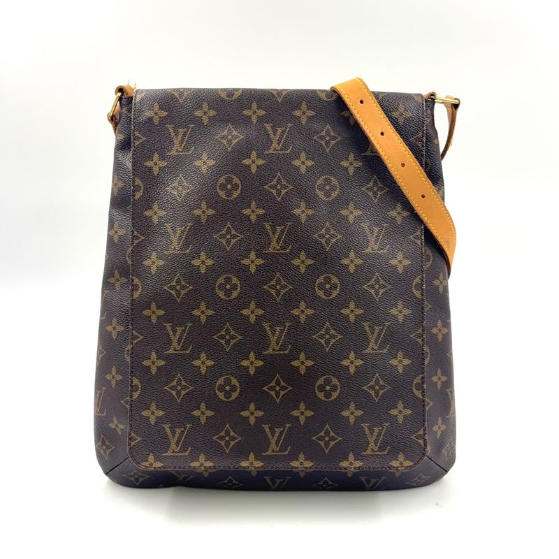 Louis Vuitton Musette Monogram Leather × PVC Brown Shoulder Bag Gold M51256