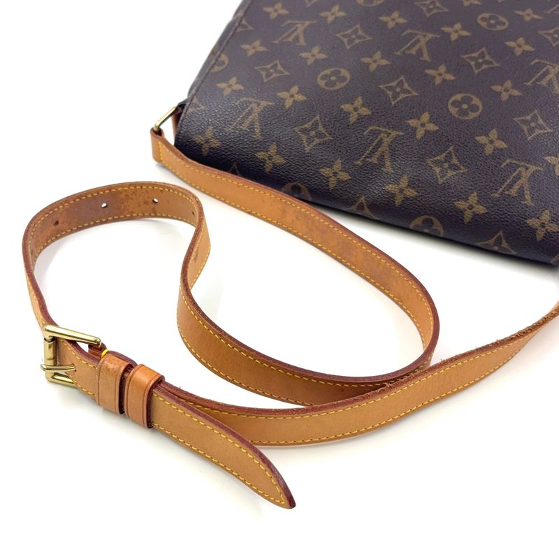 Louis Vuitton Musette Monogram Leather × PVC Brown Shoulder Bag Gold M51256