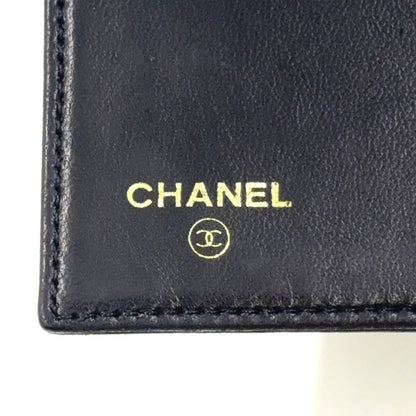Chanel Coco Mark Serial No 4 Caviar Skin Black Wallet Gold