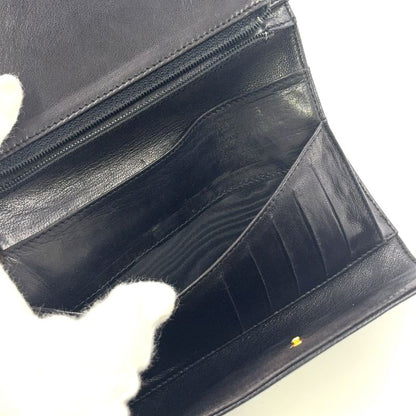 Chanel Coco Mark Serial No 4 Caviar Skin Black Wallet Gold