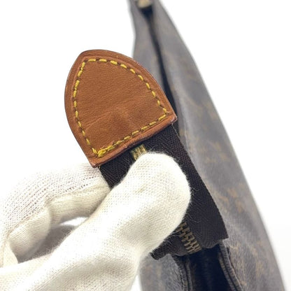 Louis Vuitton Poche Toilette 26 Monogram Leather × PVC Brown Clutch Bag Gold