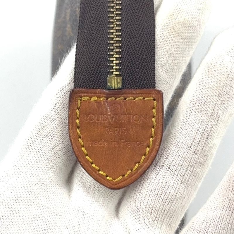 Louis Vuitton Poche Toilette 26 Monogram Leather × PVC Brown Clutch Bag Gold