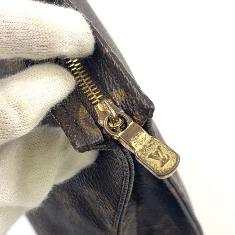 Louis Vuitton Poche Toilette 26 Monogram Leather × PVC Brown Clutch Bag Gold