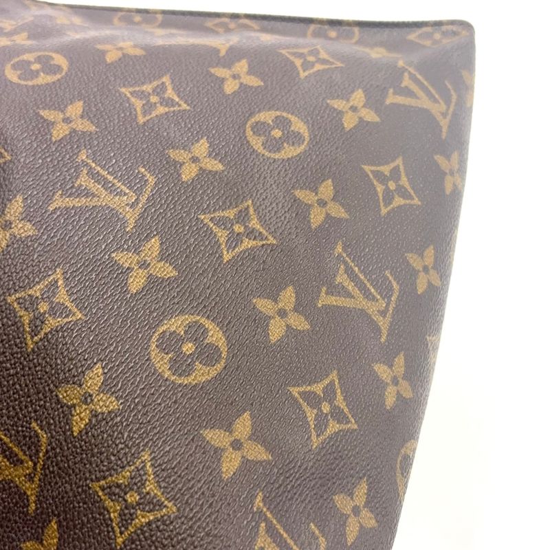 Louis Vuitton Poche Toilette 26 Monogram Leather × PVC Brown Clutch Bag Gold