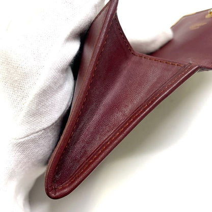 Cartier Must Line Leather Bordeaux Coin Case Gold