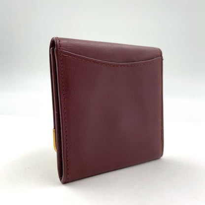 Cartier Must Line Leather Bordeaux Coin Case Gold