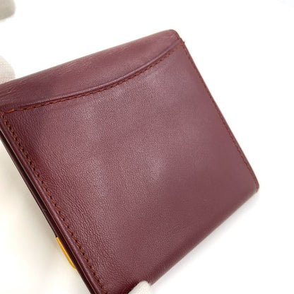 Cartier Must Line Leather Bordeaux Coin Case Gold