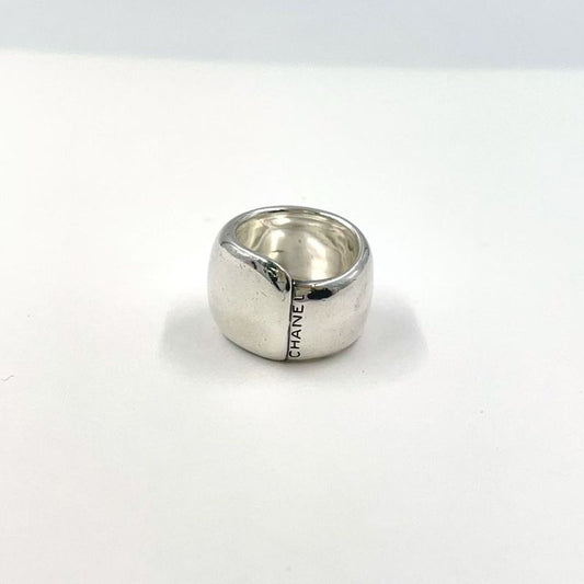 Chanel Logo Ag925 Silver Volume Ring