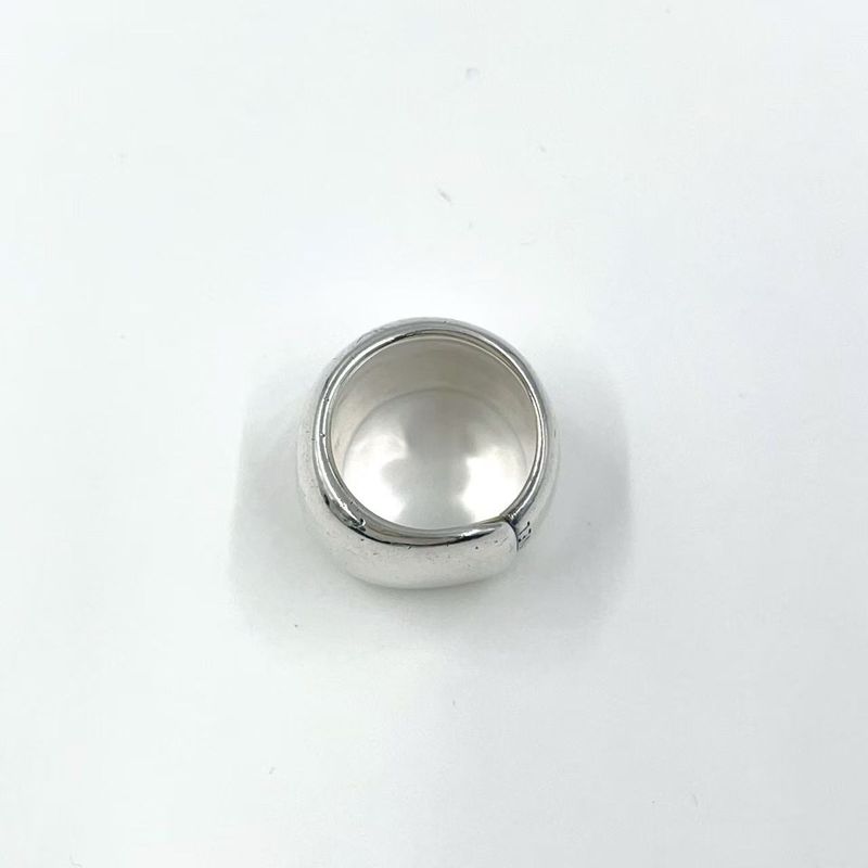 Chanel Logo Ag925 Silver Volume Ring