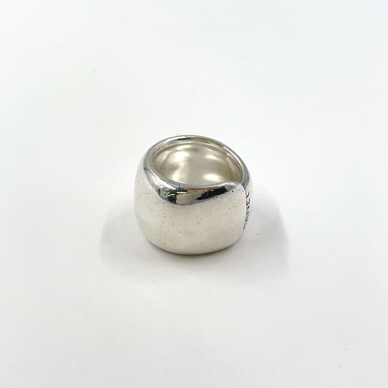 Chanel Logo Ag925 Silver Volume Ring