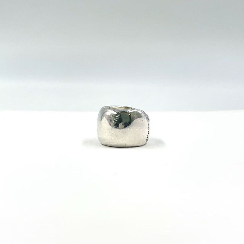 Chanel Logo Ag925 Silver Volume Ring