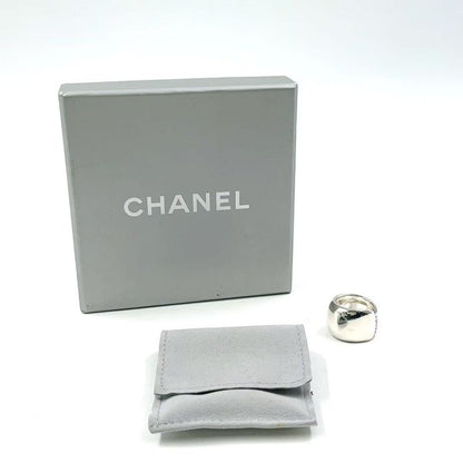 Chanel Logo Ag925 Silver Volume Ring