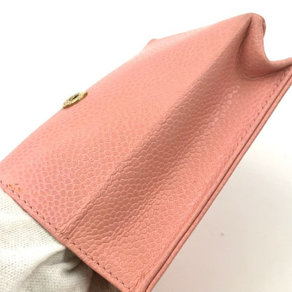 Chanel Coco-mark Cigarette Caviar Skin Pink Case Small Case Gold