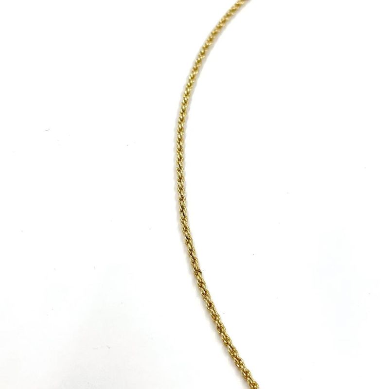 Christian Dior CD Logo Rhinestone GP Gold Necklace